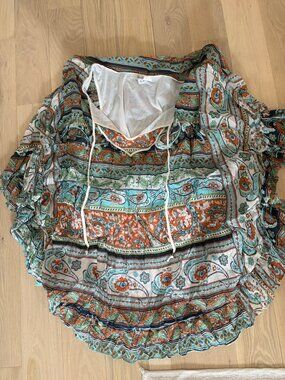 AnM Multicolor Tribal/Paisley Print Top